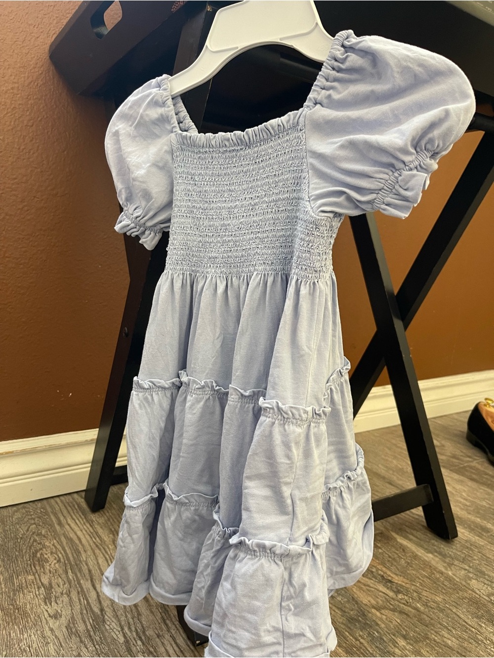 Polo by Ralph Lauren Light blue Puff Sleeve Tiered Dress